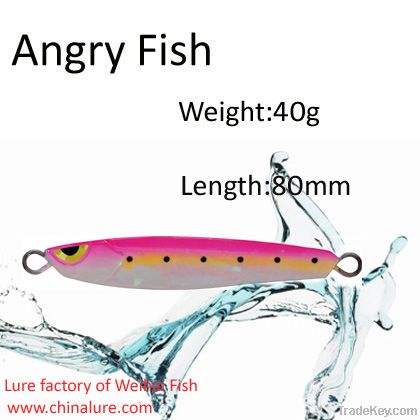 Angry Fish!40g 80mm Jigging lure Metal jig Pilker fishing lures