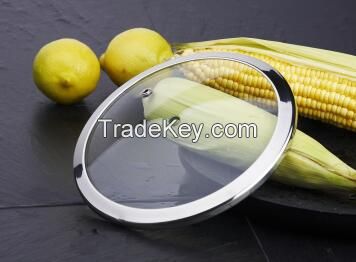 C type tempered glass lid for cookware