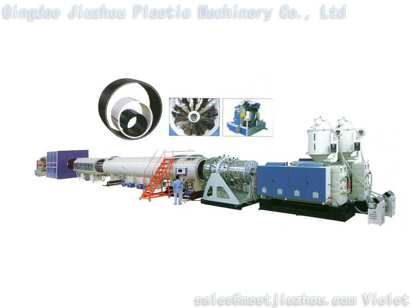 extrusion line for making pipe tube