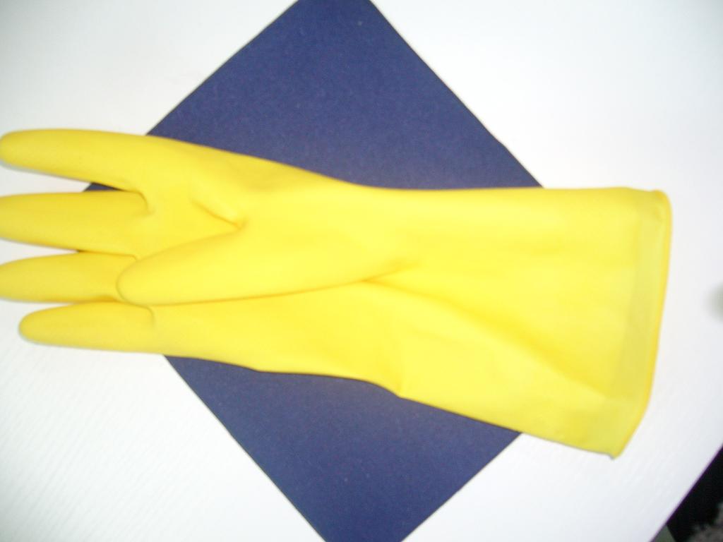 latex glove, household glove