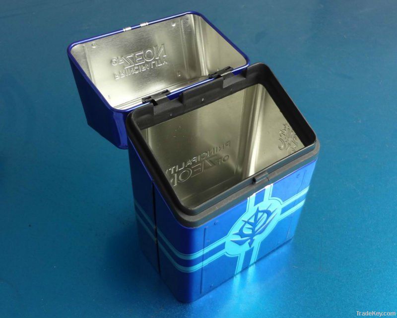 Rectangular cigarette tin box