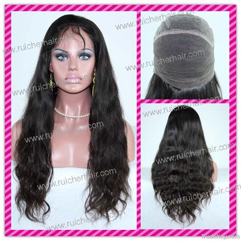 Hot selling Brazilian Virgin human hair full lace wigNatrual straight