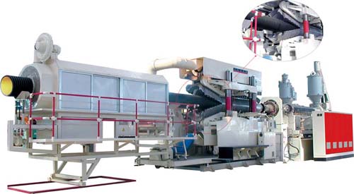 HDPE double wall corrugated pipe production line
