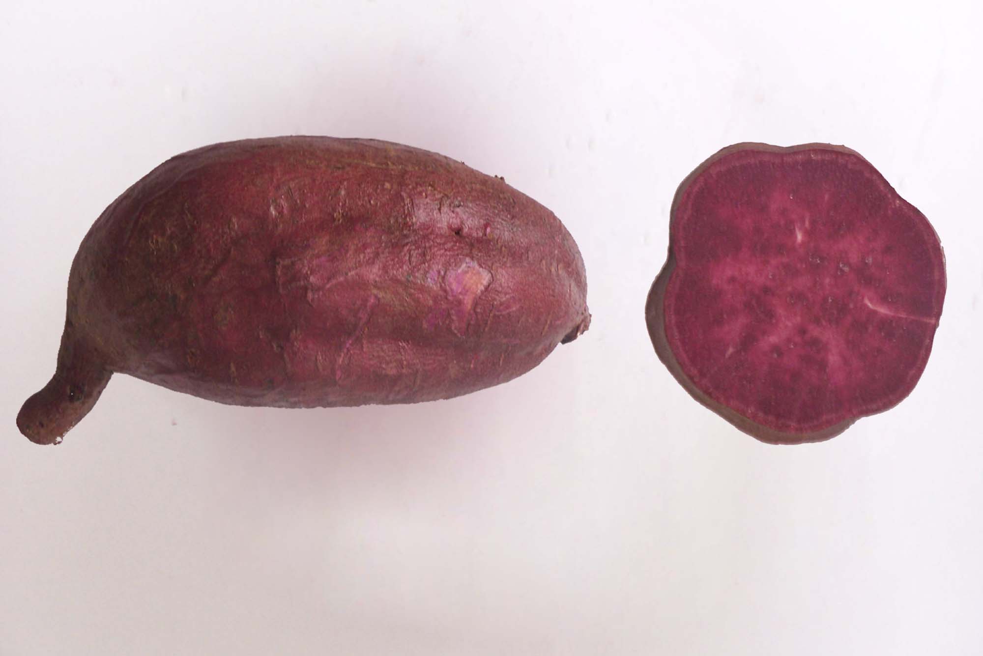 fresh edible  sweet potato of three color, health food