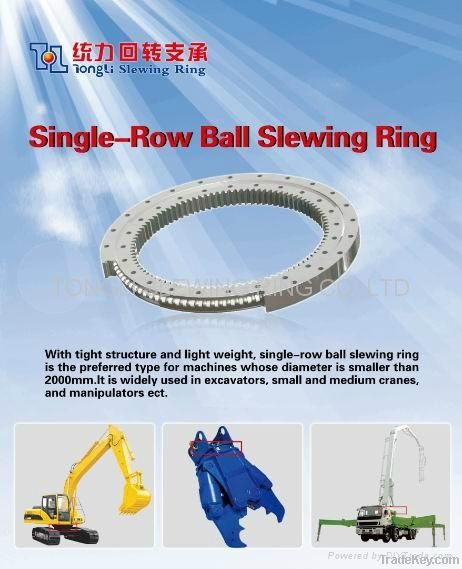 Single-row ball slewing ring