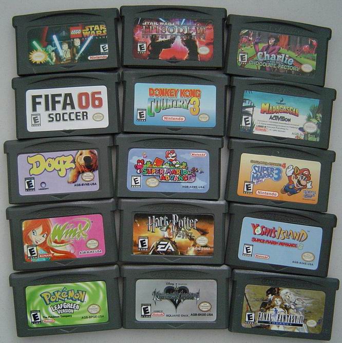 Video games plastic case for GBA/Video games for GBA/Video games acces