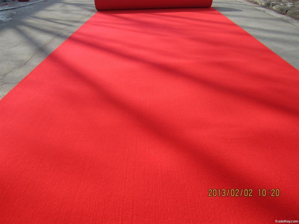 100% polyester ribbed carpet