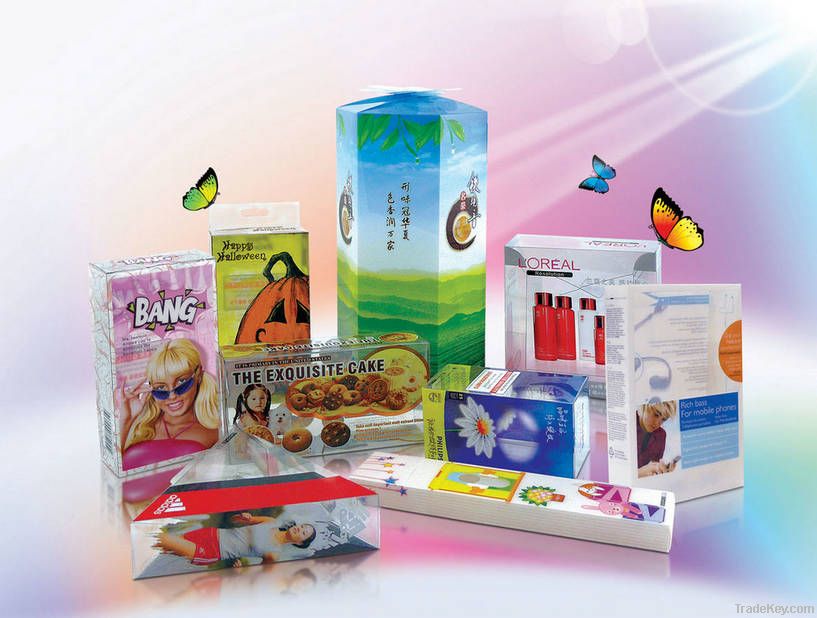 Supply Cosmetic plastic packaging folding box