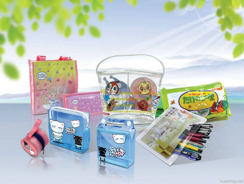 manufacture Clear Pvc soft bag / Cosmetic Promotion gift bag