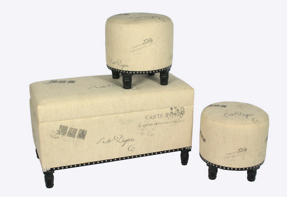 Ottoman/stool with fabric finish