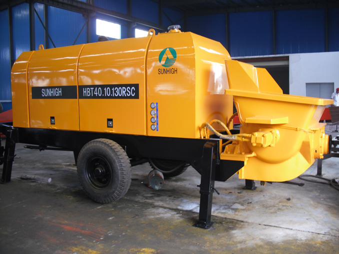 Small trailer concrete pumps with diesel engine