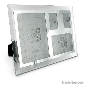 Bevelled Mirror Glass Collage Photo Frame