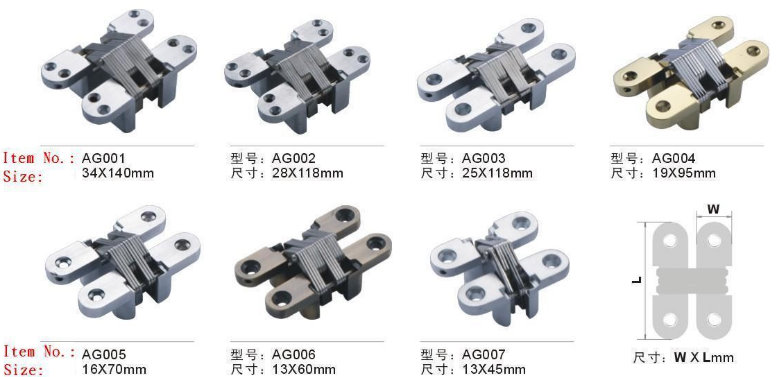 Zinc Alloy Concealed Hinges