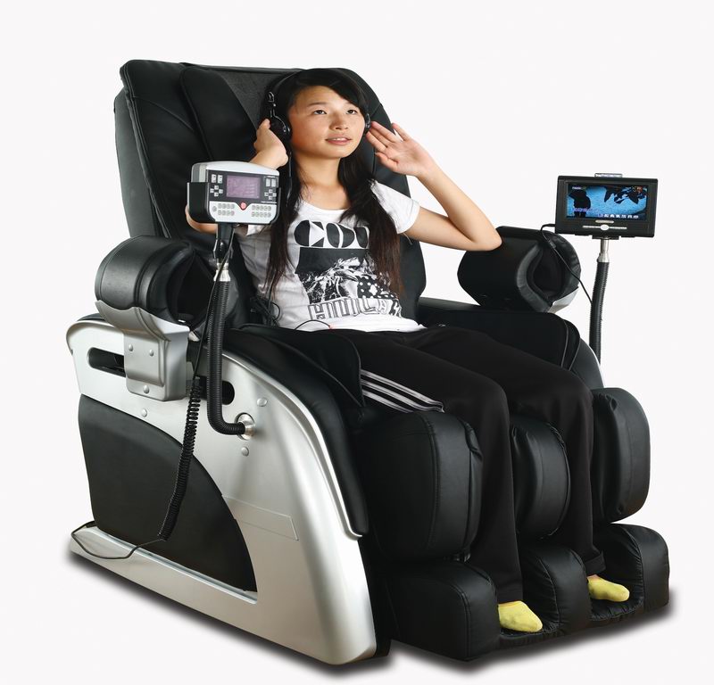 massage chair, robotic massage, rolling, kneading, Shiatsu, airbag