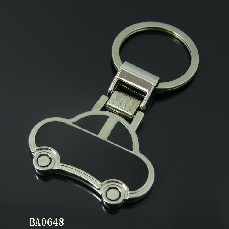 Alloy car shape Key chain with key ring