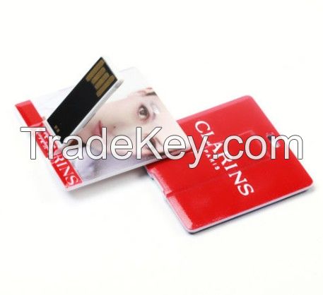 Mini Card USB Flash Dive with full color custom printing