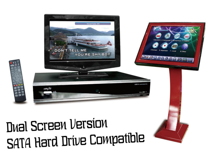HDD Karaoke Player Machine(support mouse, two screen display, touchscree