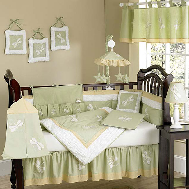 Dragonfly Dreams 9 piece Green Crib Bedding Set photo and picture on TradeKey