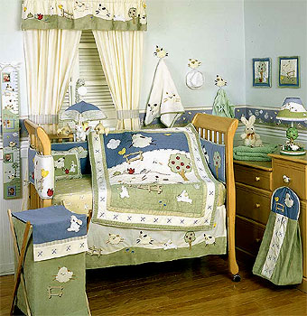 Clover Fields 6-piece Baby Crib Bedding Set