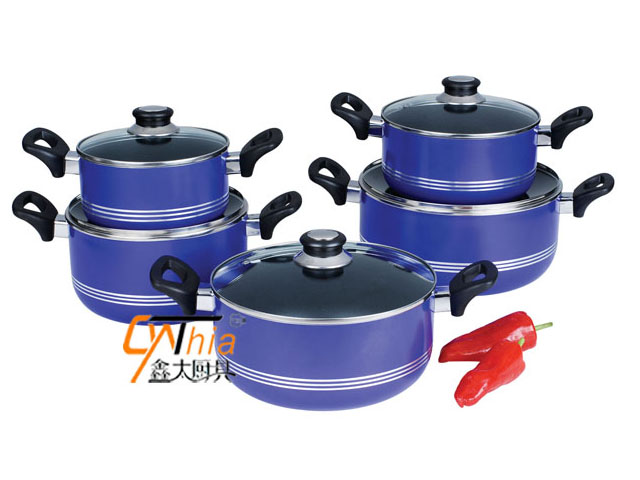 10PCS ALUMINIUM NON-STICK COOKWARE SET (XT-3010A)