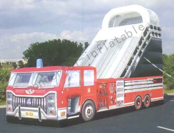 Inflatable Fire Engine Slides