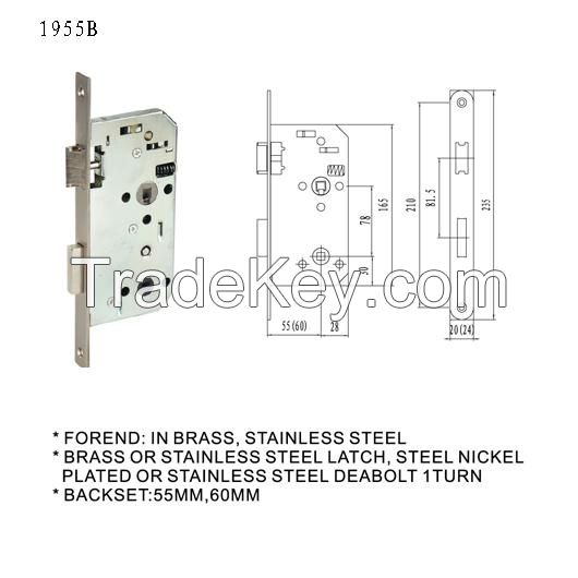 door lock body mortise lock