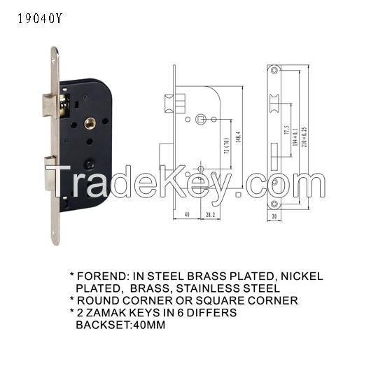 door lock body mortise lock