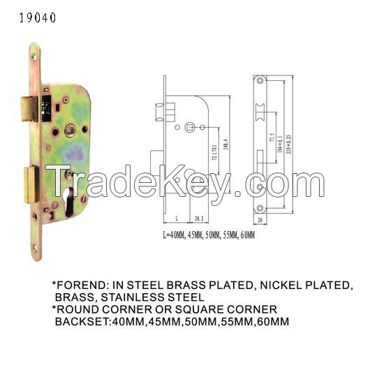 door lock body mortise lock