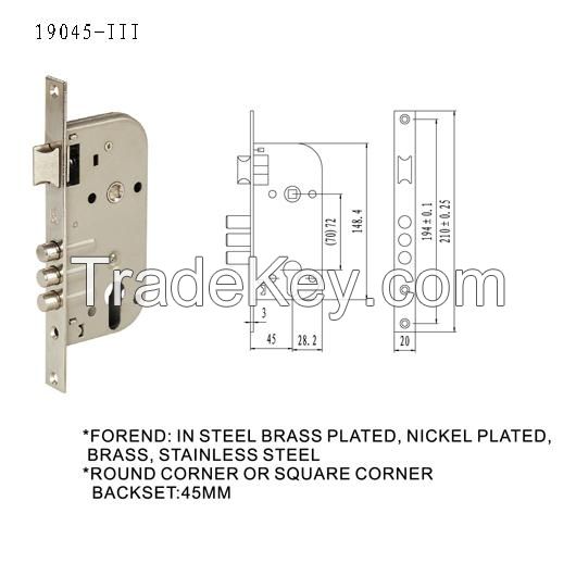 door lock body mortise lock