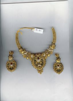 Antique designer gold necklace