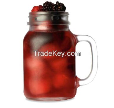 568ml Drinking Mason Glass Jar with Frosting