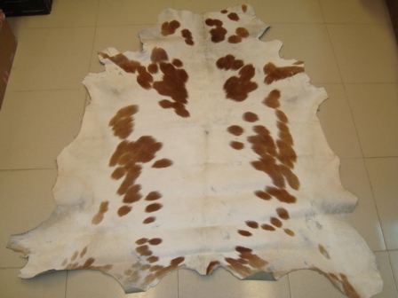 COW SKIN HIDE HAIRON CARPET RUG FUR NATURAL GENUINE REAL LEATHER