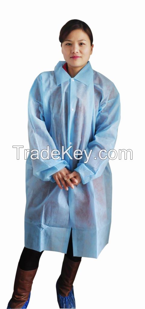 Disposable Non Woven Lab Coat (PP,SMS) with Cheap Price, Higher Quality