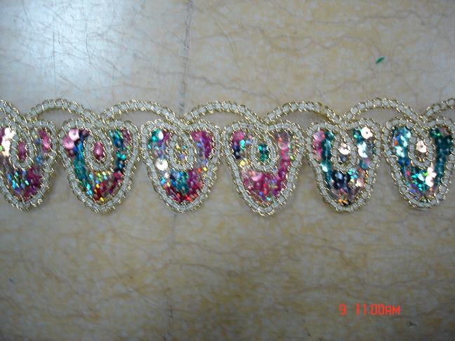 shining(beads) lace