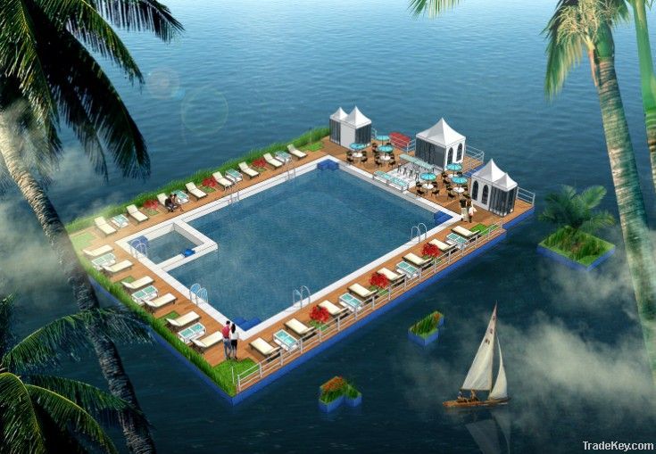 Floating water park