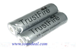 2 pcs of Trustfire TR18650 2400mAh 3.7V - Protected
