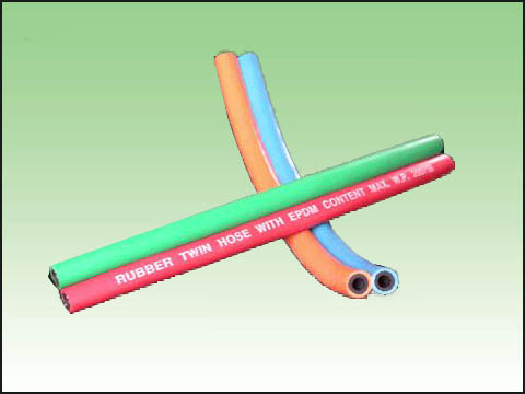 Knitted rubber Twin Hose pipe factory ww . oxyhose . com