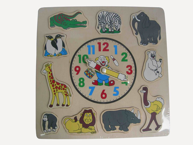 Wild animal clock puzzle