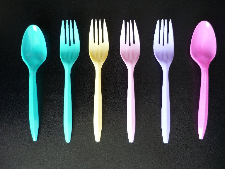 disposable plastic tableware knife fork spoon