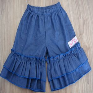 New arrival jeans ruffle baby pants