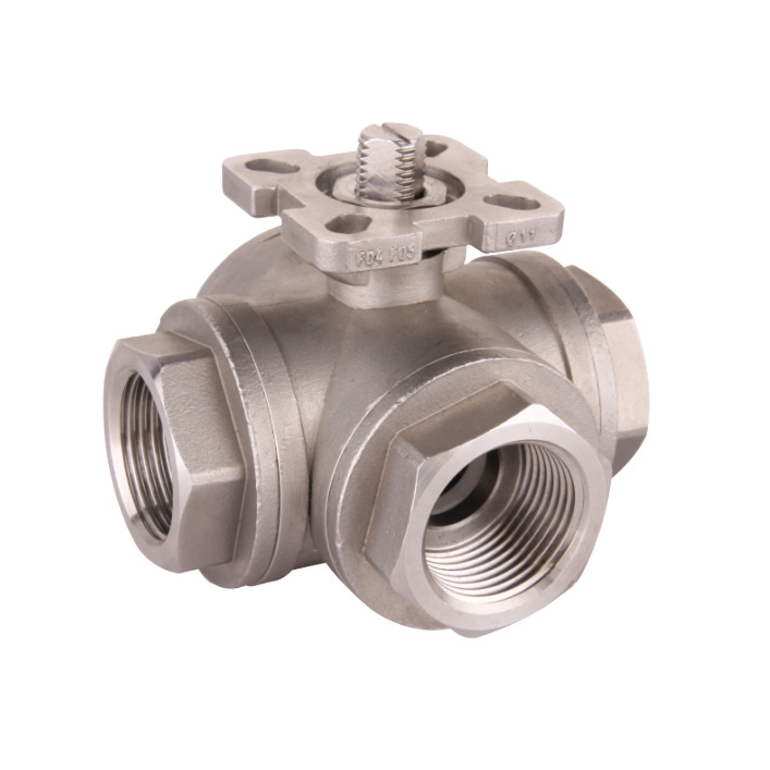 3 way ball valve with  mounting pad