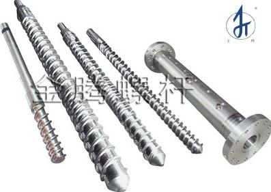 Screw and barrels for rubber machine