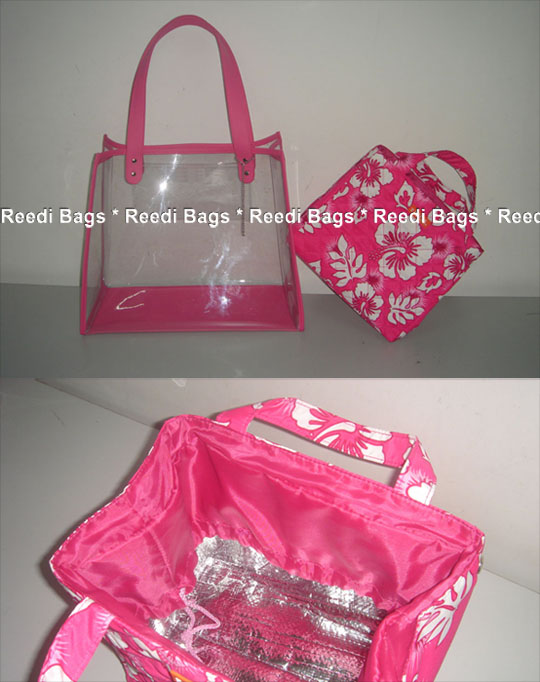 beach bag set PVC bag and insulated bag