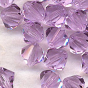 Violet 3mm, 4mm, 6mm, 8mm Crystal Bicone Beads