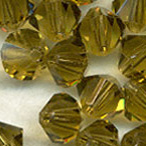 Light Olivine 3mm, 4mm, 6mm, 8mm Crystal Bicone Beads