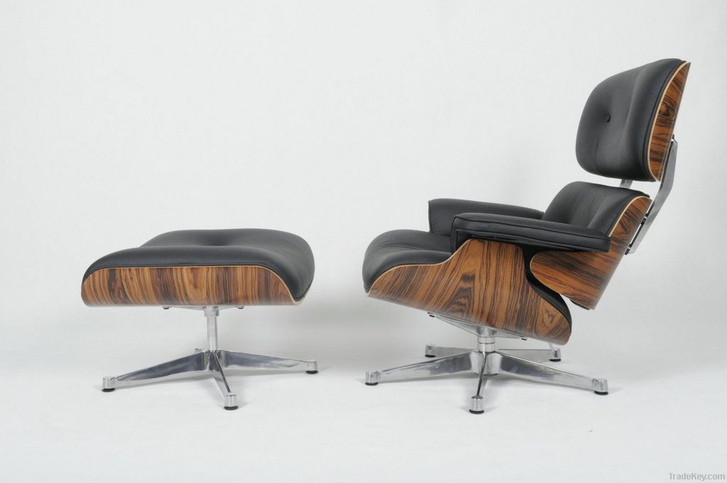 Eames lounge chair with ottoman, Eames plywood lounge chair