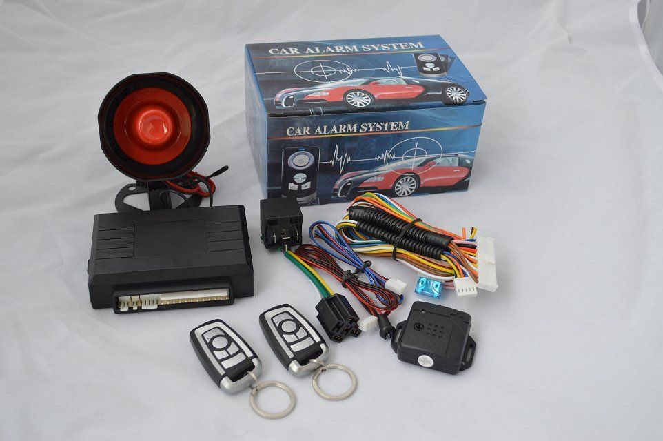 universal Car alarm system  single  one way vehicle burglar  remote control