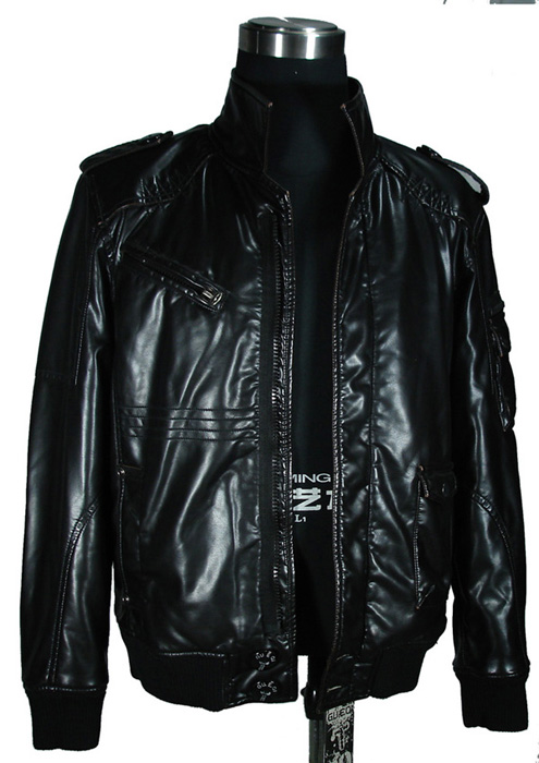 pu leather jacket