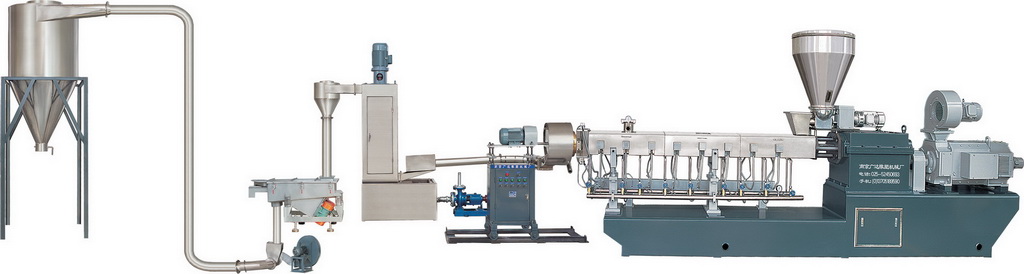 twin screw extruder water ring hot-fance pelletizing line of compoundi