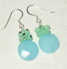 Semi-Precious Gemstone Earrings Sterling Silver